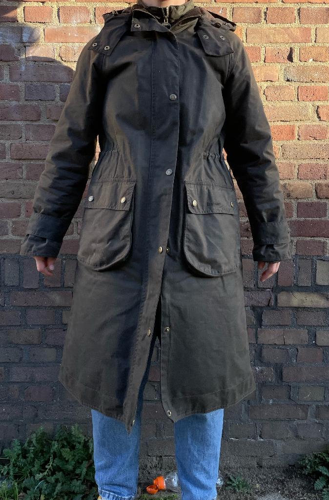 Barbour dames waxcoat Long Cannich, Maat 38/40 (M), Barbour, Verzenden, Zo goed als nieuw