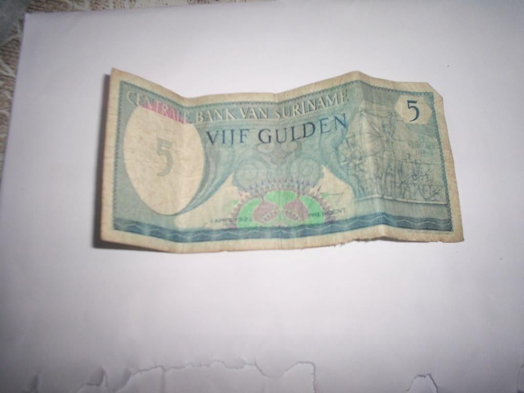 Vijf Surinaamse gulden, Ophalen of Verzenden, Zuid-Amerika, Los biljet