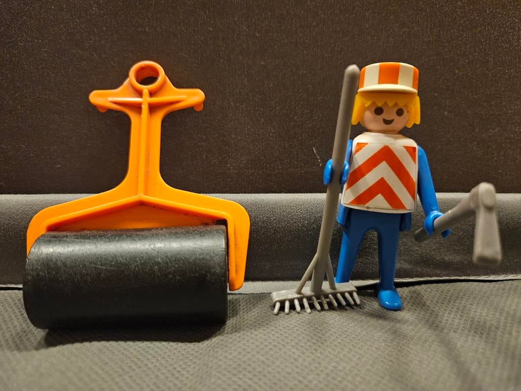 Playmobil bouwvakker met wals (nr.3314), Ophalen of Verzenden, Zo goed als nieuw, Complete set