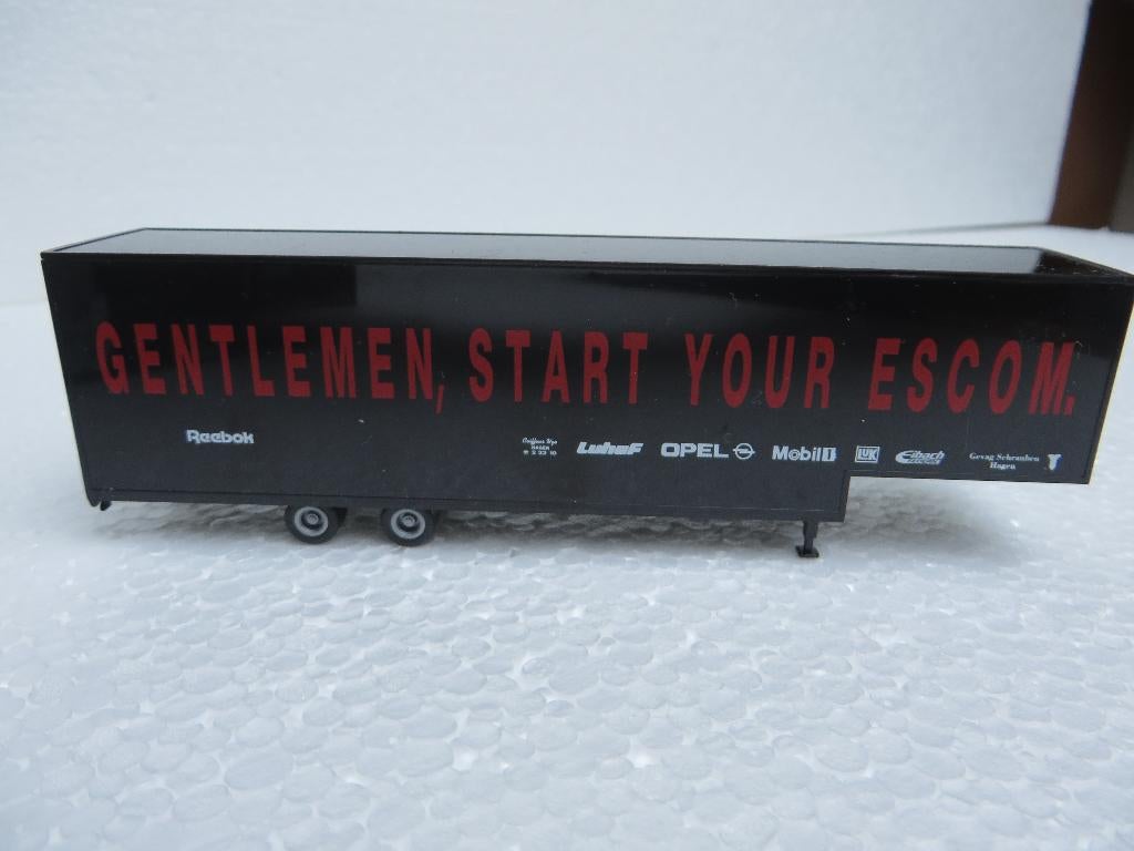 Herpa losse oplegger Escom, Ophalen of Verzenden, Zo goed als nieuw, Bus of Vrachtwagen, Herpa