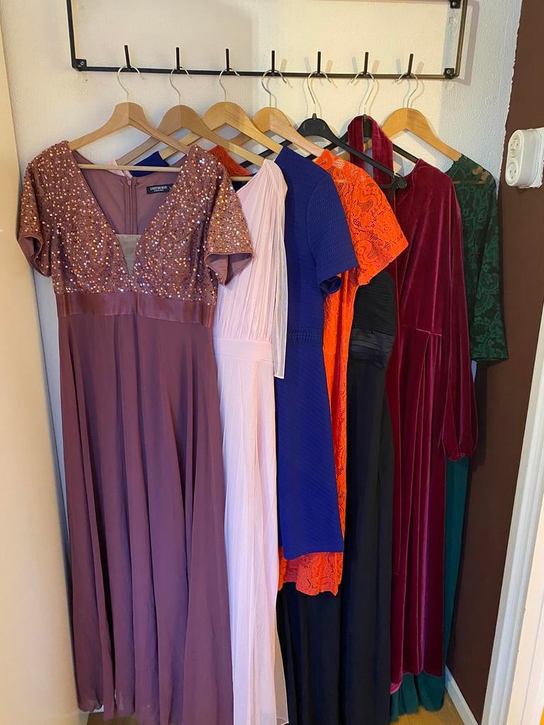 Galajurken en cocktailjurken grote maten, Ophalen of Verzenden, Zo goed als nieuw, Maat 46/48 (XL) of groter