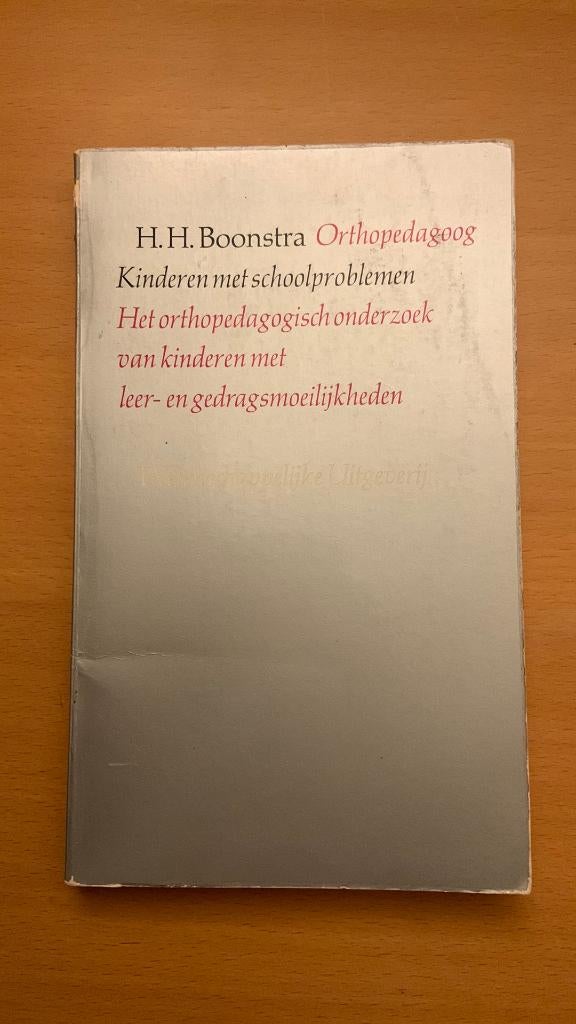 Orthopedagoog - H.H. Boonstra, Ophalen of Verzenden, Beta