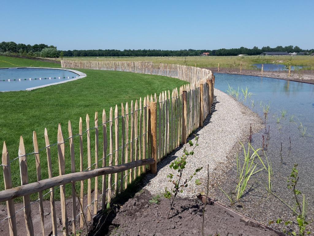 Mooie kastanje palen hek omheining en schapenhek, Ophalen, Nieuw, Hout, Tuinhek