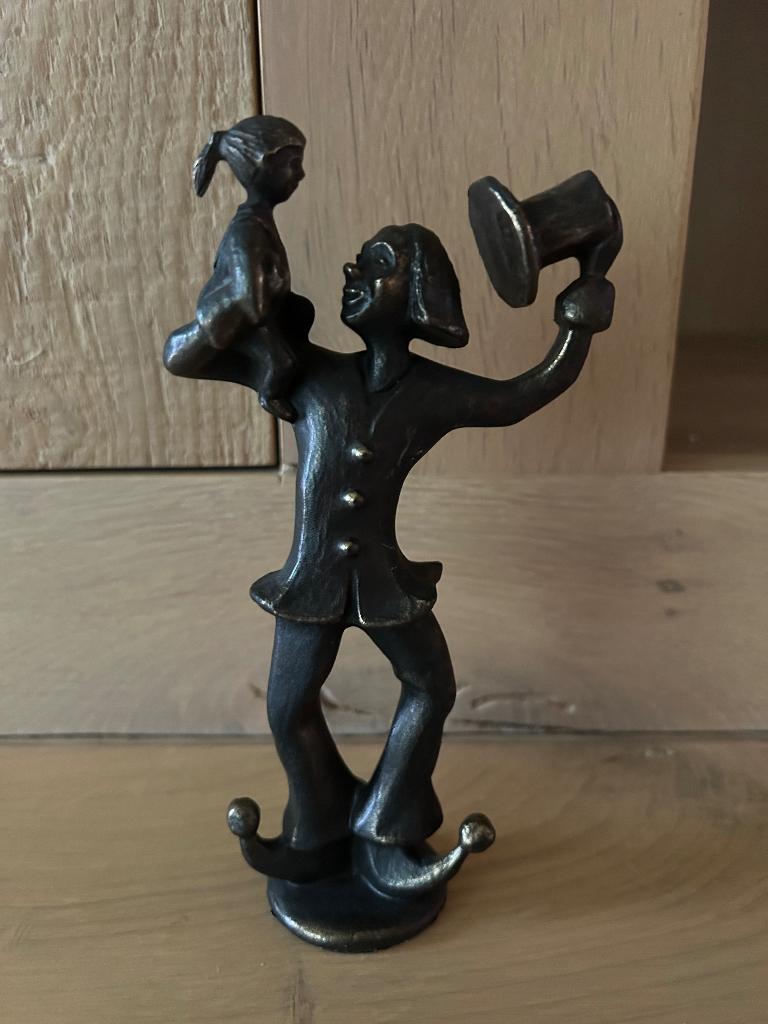 Verbronsde clown beeldjes Clinic clowns, Verzamelen, Beelden en Beeldjes, Zo goed als nieuw, Overige typen, Ophalen of Verzenden