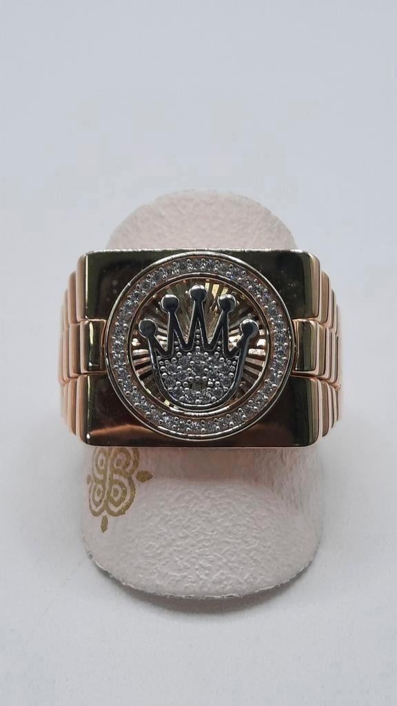 gouden Rolex ring 14kt, Heer, Www.bredajuwelier.nl, Nieuw, Ophalen of Verzenden