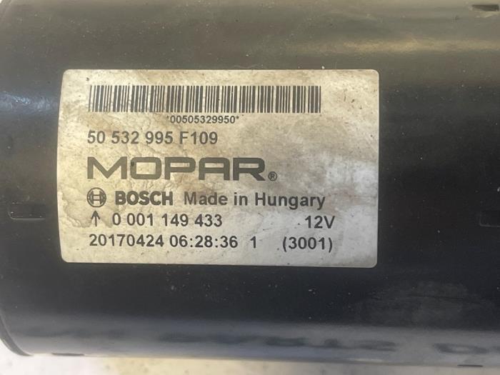Startmotor van een Alfa Romeo Giulia