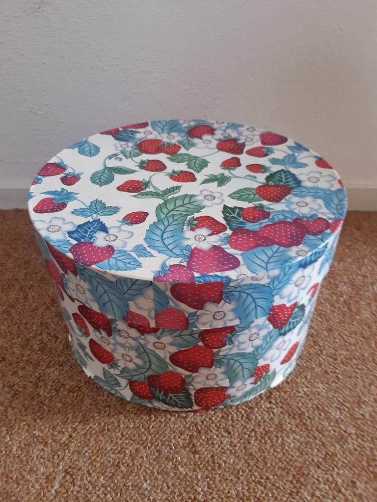 Hoedendoos aardbei, Ophalen of Verzenden, Rechthoekig, Minder dan 50 cm