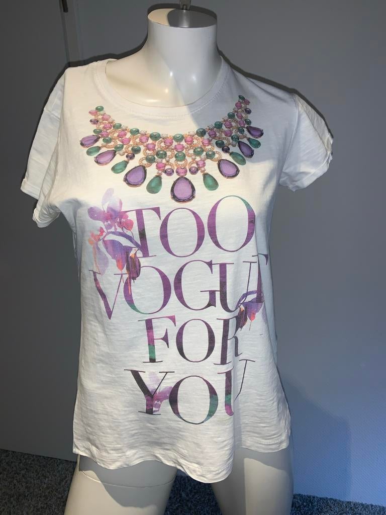 Tee trent shirt met leuke opdruk xs, Verzenden, ., Wit, Zo goed als nieuw