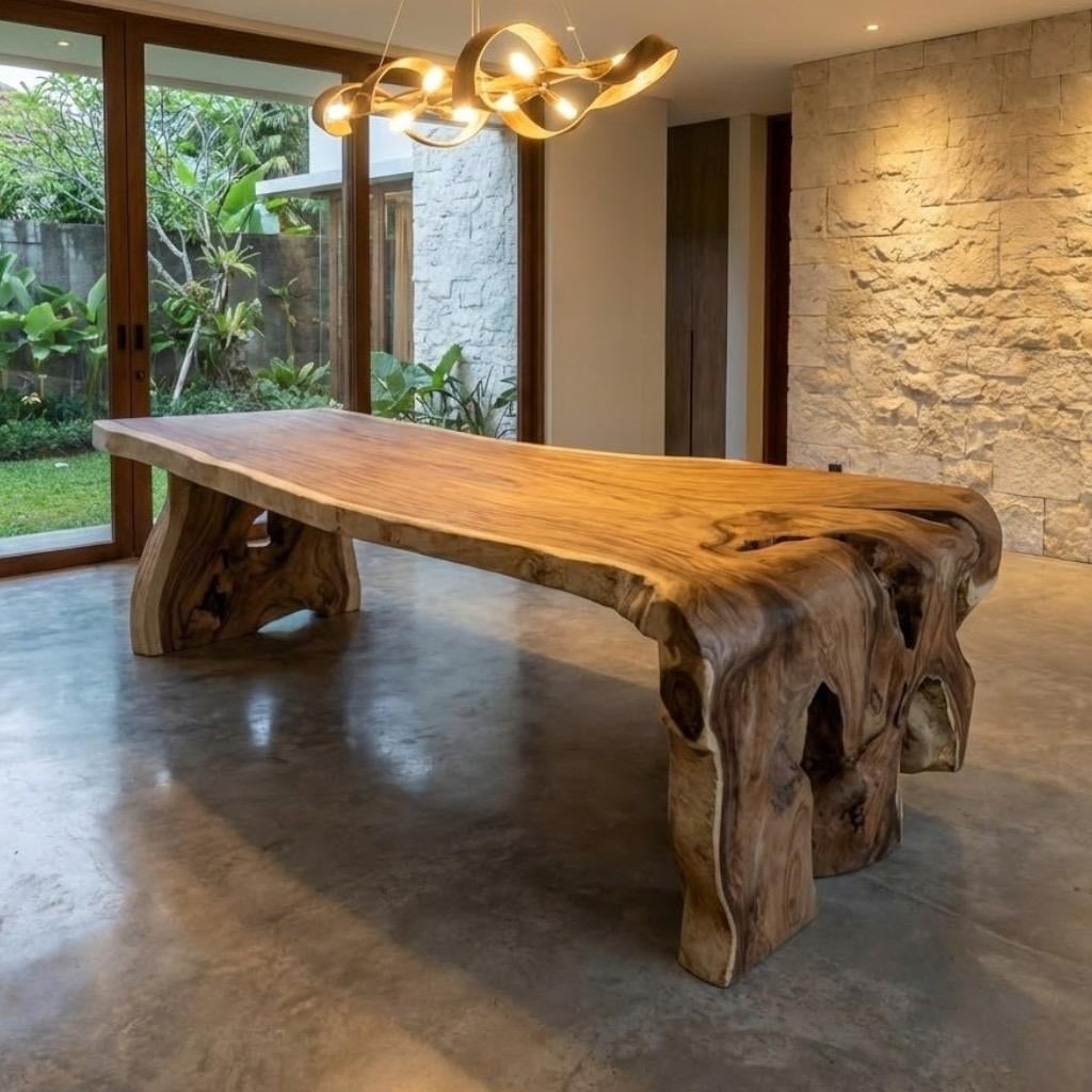 Suar boomstamtafel - Uniek en op maat gemaakt, Ophalen, 100 tot 150 cm, Info@mokana.nl, Mokana