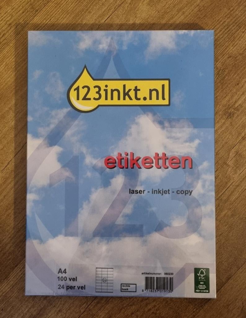 Universele etiketten 70 x 36 mm - inktjet- laser- en kopieer, Diversen, Papierwaren, Nieuw, Ophalen of Verzenden
