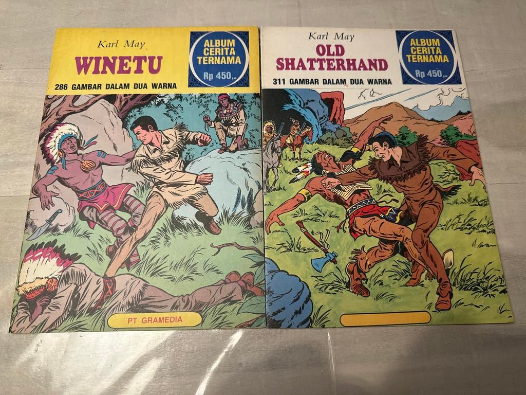 Karl May Winnetou & Old Shatterhand . Indonesië, Boeken, Stripboeken, Meerdere stripboeken, Ophalen of Verzenden, Gelezen