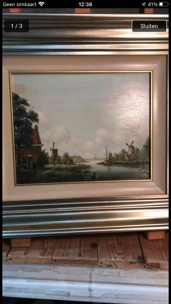 Gesigneerd klassiek mooi olieverfschilderij., Ophalen of Verzenden