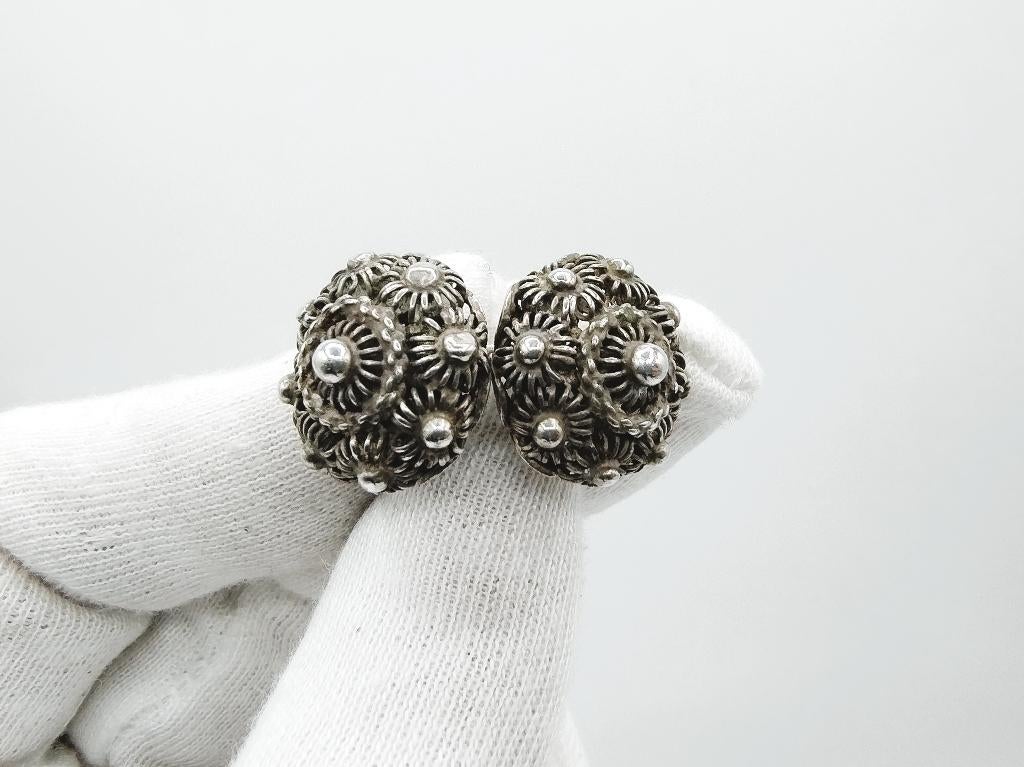 Zilveren keelknopen, Zeeuws, 19e eeuws, Antiek en Kunst, Verzenden, Zilver