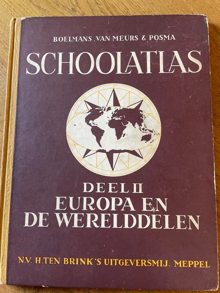 Schoolatlas Boelmans, van Meurs & Posma, Boeken, Gelezen, Bosatlas, Ophalen of Verzenden, 1800 tot 2000