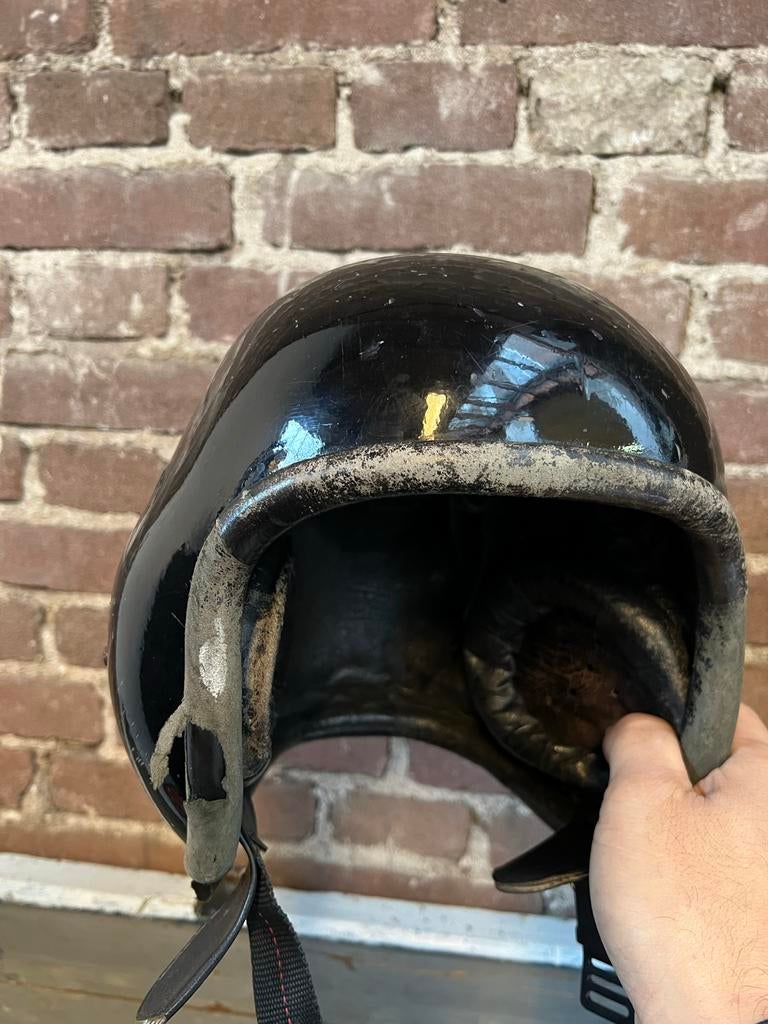 Vintage zwarte pilotenhelm - Authentiek & Mooi, Overige merken, M, Heren, Tweedehands