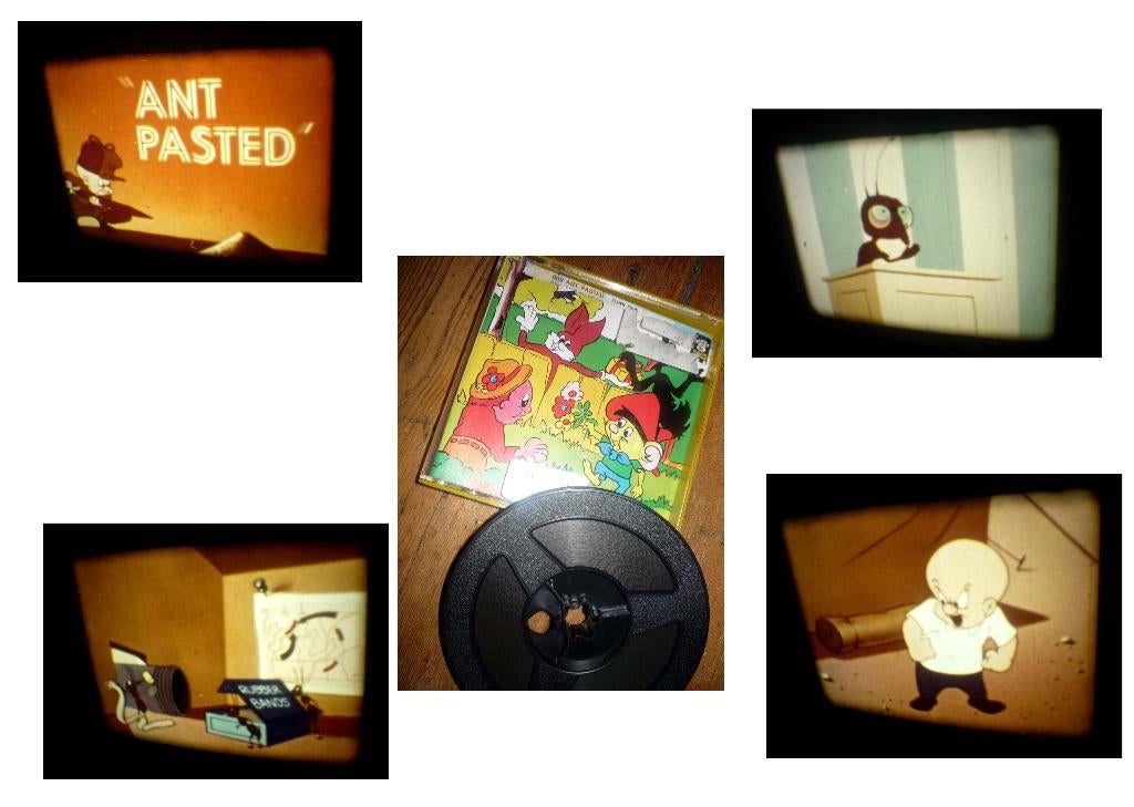 8mm film Elmer Fudd - Ant Pasted - kleur geluid 60mtr, Ophalen of Verzenden, 8mm film