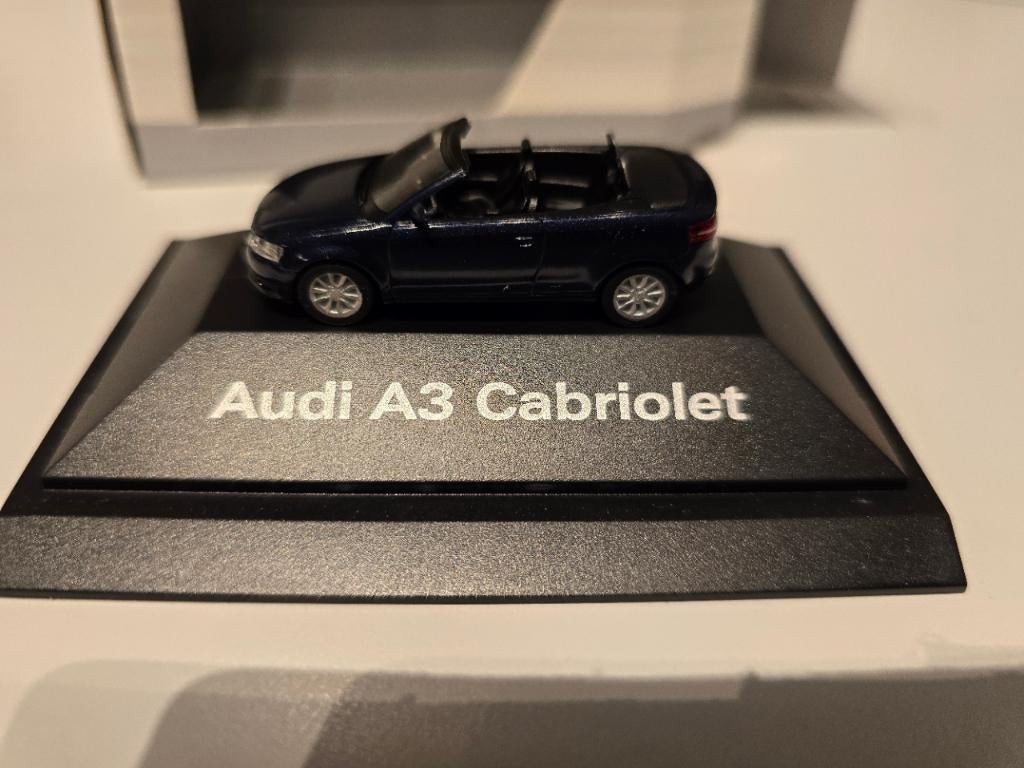 Audi A3 cabriolet , blauw 1/87, Ophalen of Verzenden, Nieuw, Auto, Herpa