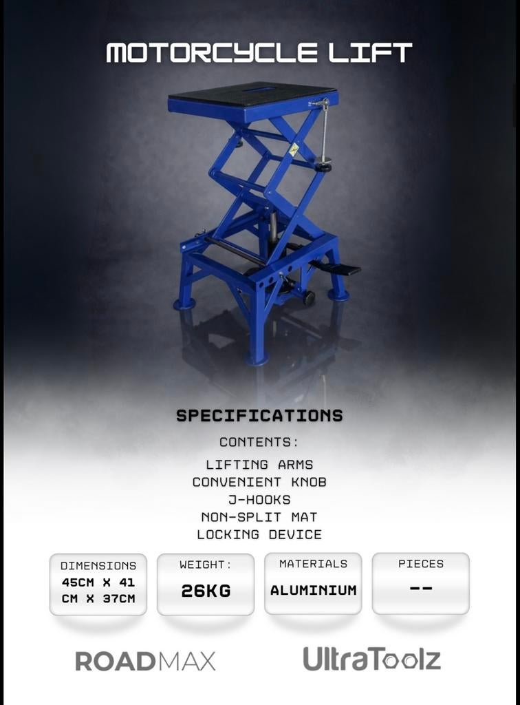 Nieuw UltraToolz motorlift hydraulische schaarlift 135kg, Dr.Nolenslaan 157E 6136GM Sittard, Garagekrik, Nieuw, Ophalen of Verzenden