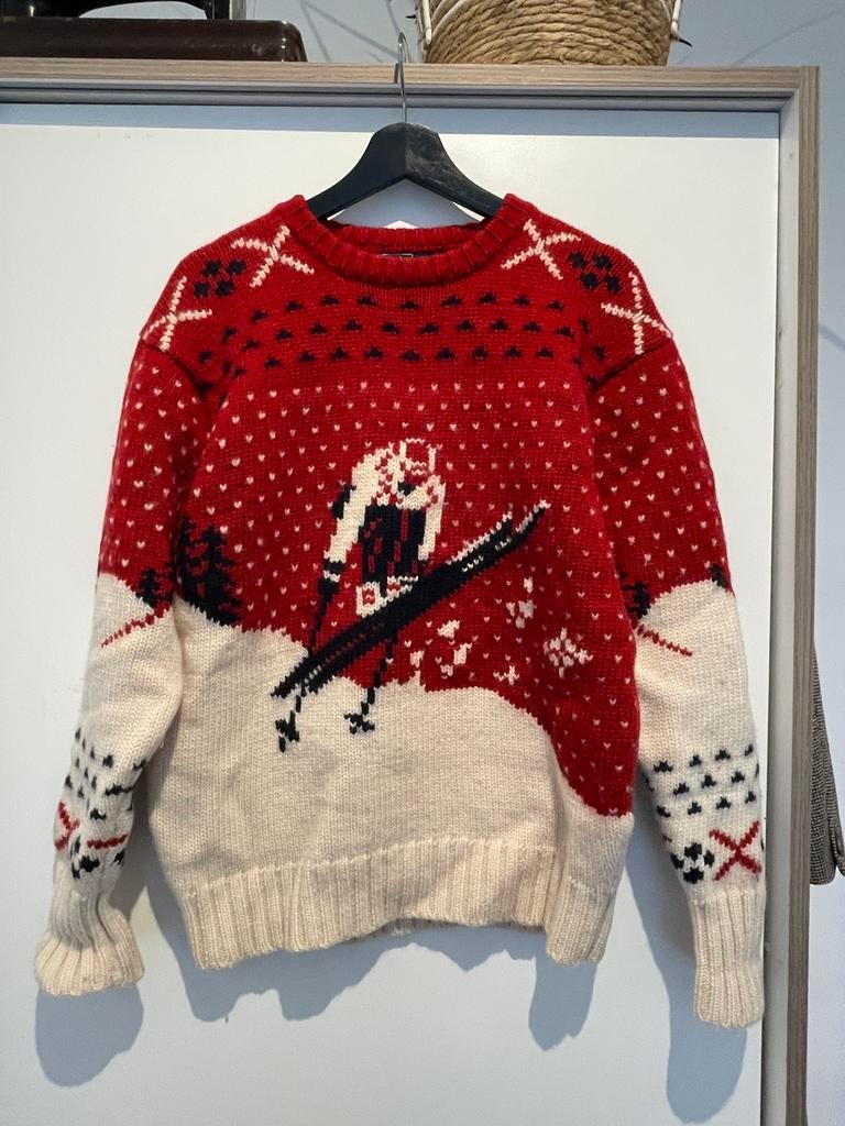 Polo Ralph Lauren - wool ski sweater - maat L, Verzenden, Zo goed als nieuw, Maat 52/54 (L), Rood