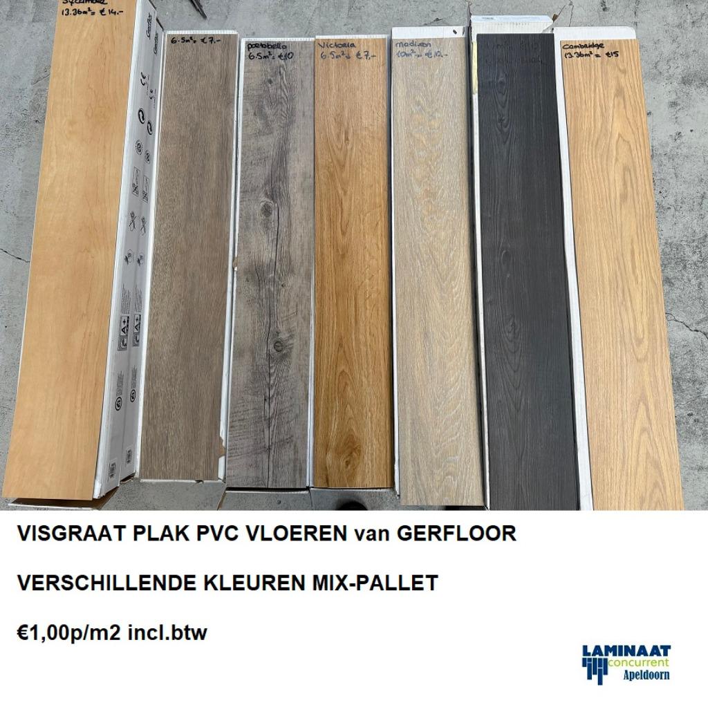 Rest Partij Visgraat Pvc Plak €1,00p/m2 | 260m2 voorraad