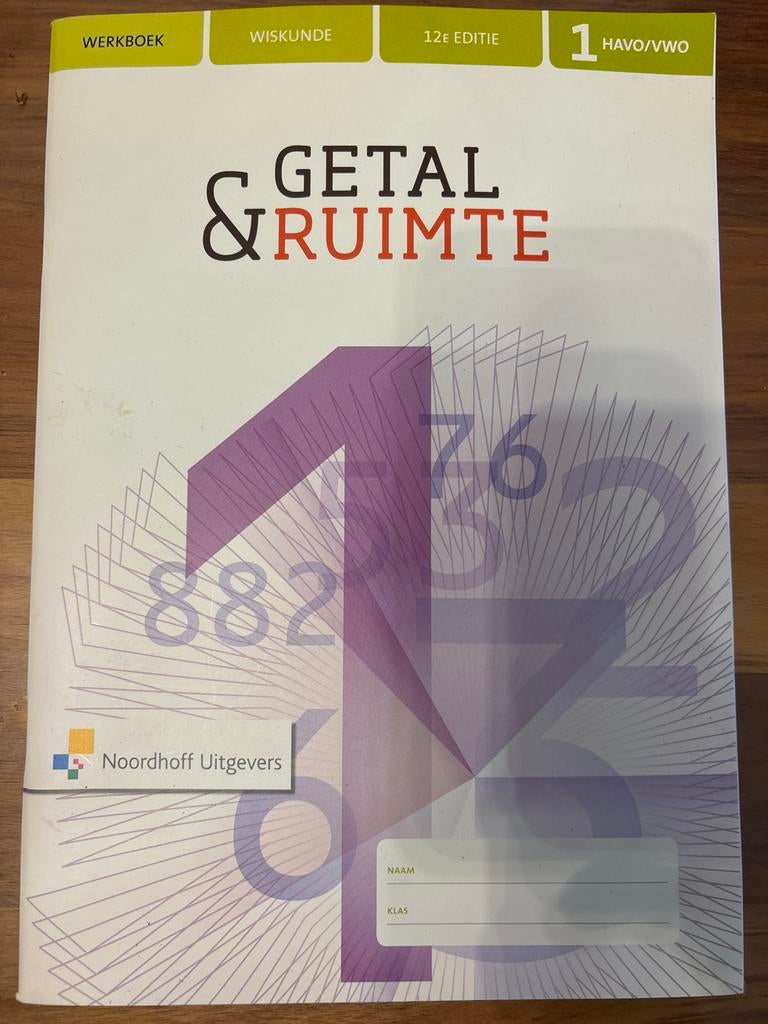 Getal & Ruimte - Wiskunde 1 HAVO/VWO (12e editie), Boeken, Ophalen of Verzenden, Zo goed als nieuw, HAVO, Wiskunde A