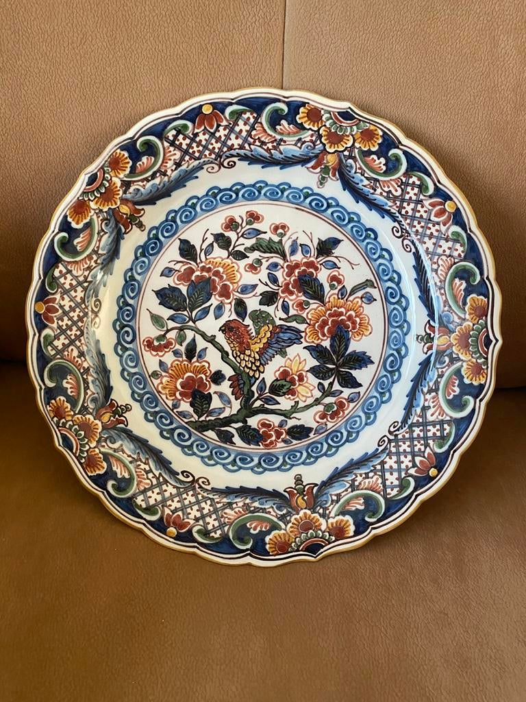 Makkum Aardewerk Bord met Vogeldecoratie, Antiek en Kunst, Ophalen