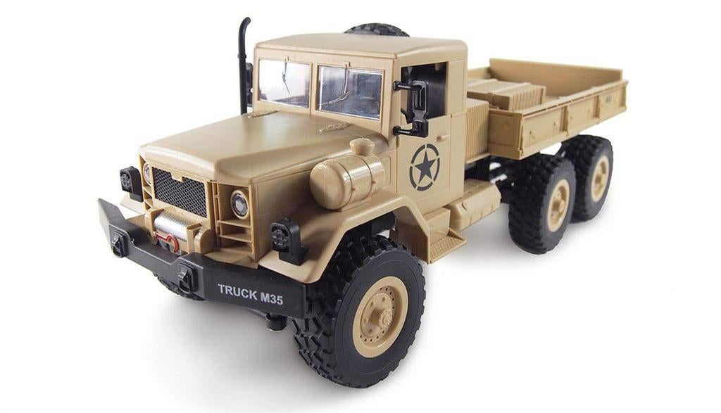 RC vrachtauto U.S. M35 leger vrachtwagen 6WD RTR 1:16, zandk, Ophalen of Verzenden, Nieuw