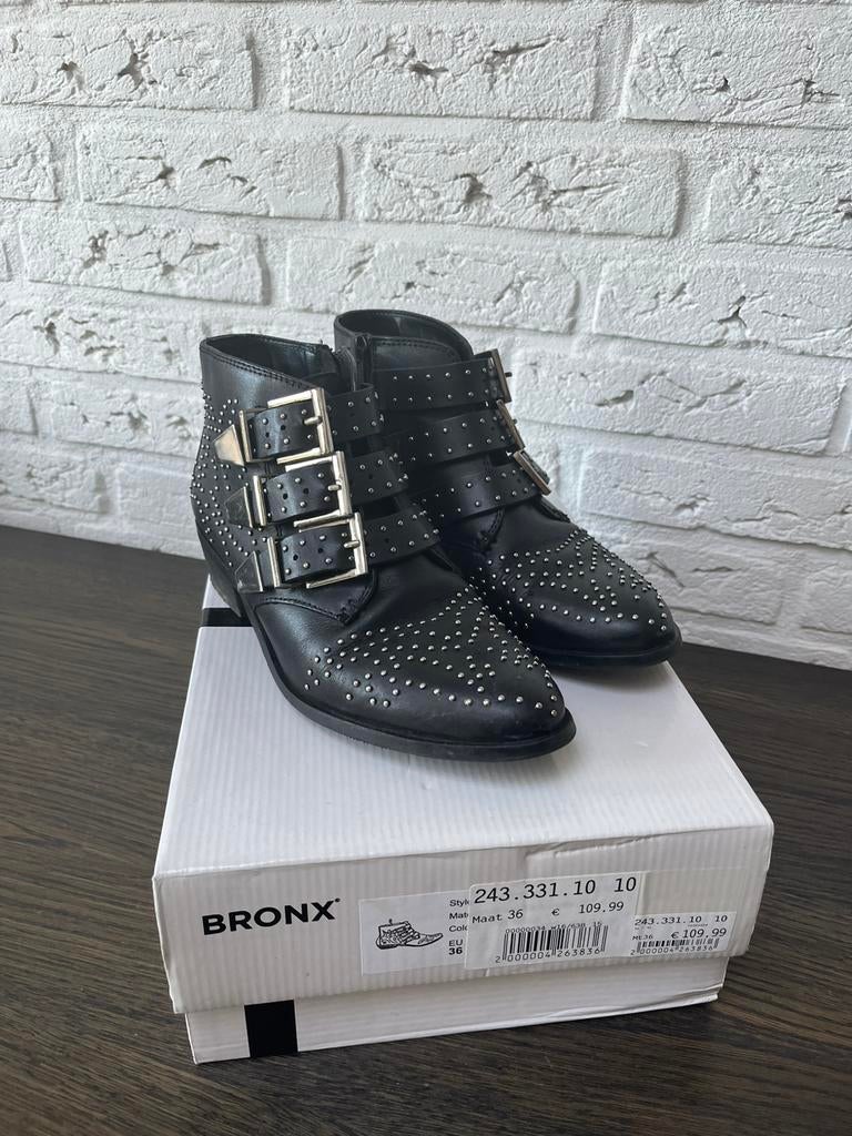 Stoere Bronx maat 36, Bronx, Zwart, Lage of Enkellaarzen, Ophalen of Verzenden
