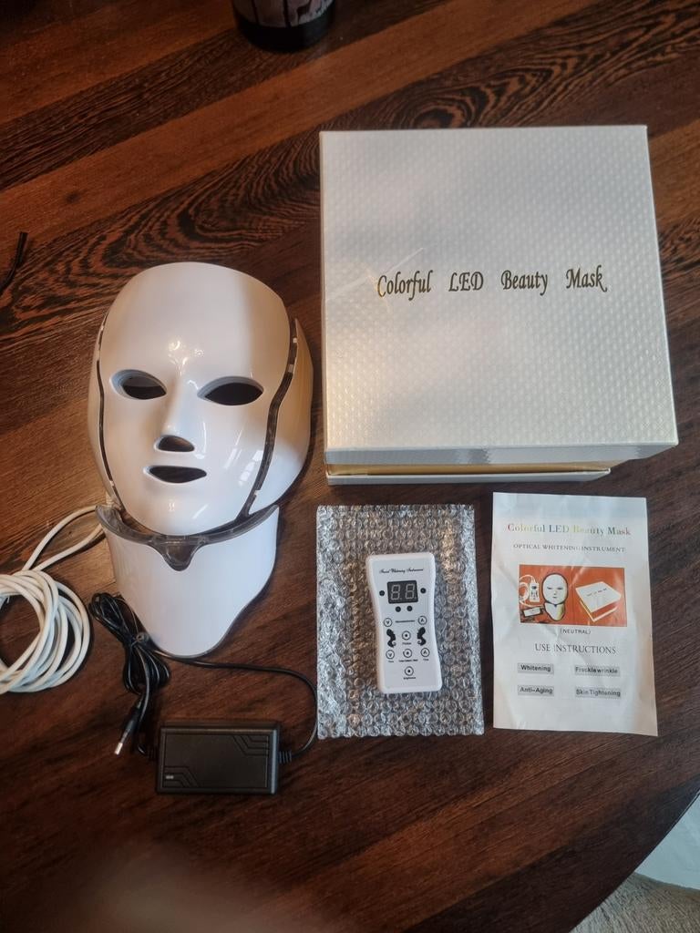 Led gezichts masker met afstands bediening., Ophalen, Nieuw, Gehele gezicht