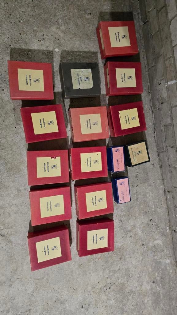 Oude schoolstempels - Landkaart stempels, Ophalen, Gebruikt
