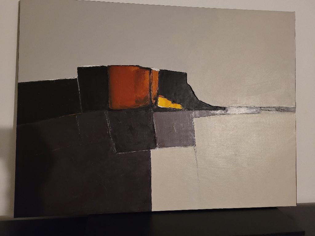 Reproductie abstract schilderij van Veronique Vadon, Antiek en Kunst, Ophalen