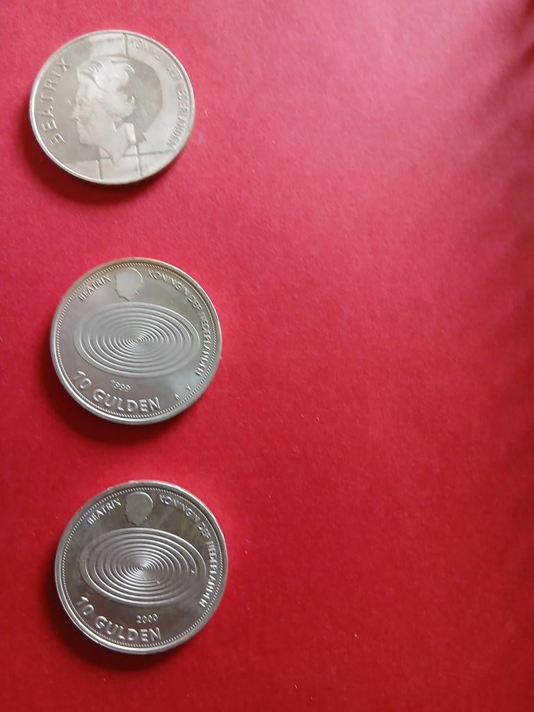 3x 10 Gulden Munt - Beatrix, Postzegels en Munten, Munten | Nederland, Koningin Beatrix, Zilver, Ophalen of Verzenden, Losse munt