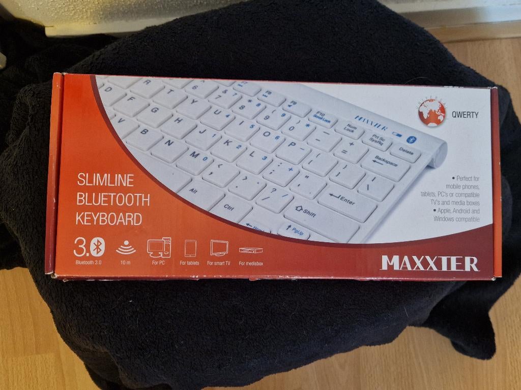Maxxter Slimline Bluetooth Keyboard | Draadloze Toetsenbord, Ophalen of Verzenden, Nieuw