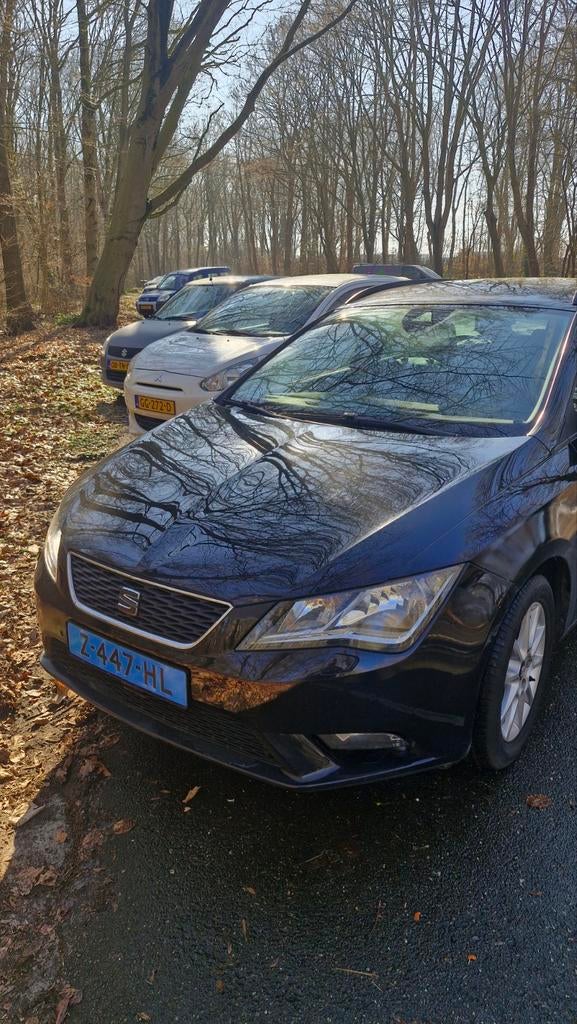 Seat Leon 1.6 TDI 110pk Dsg-7 2015 Zwart Taxi, 4 cilinders, Zwart, Stationwagon, Diesel
