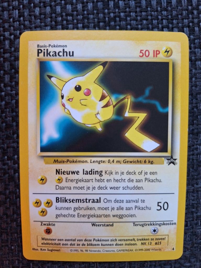 Pikachu pokemon kaart film movie promo, Ophalen of Verzenden