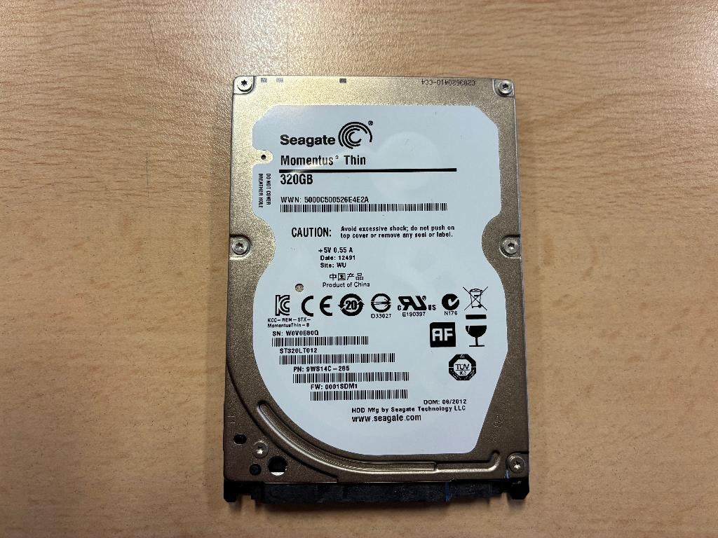 Seagate ST320LT012-9WS14C, Computers en Software, Harde schijven, Intern, Seagate Momentus, Gebruikt, 320GB