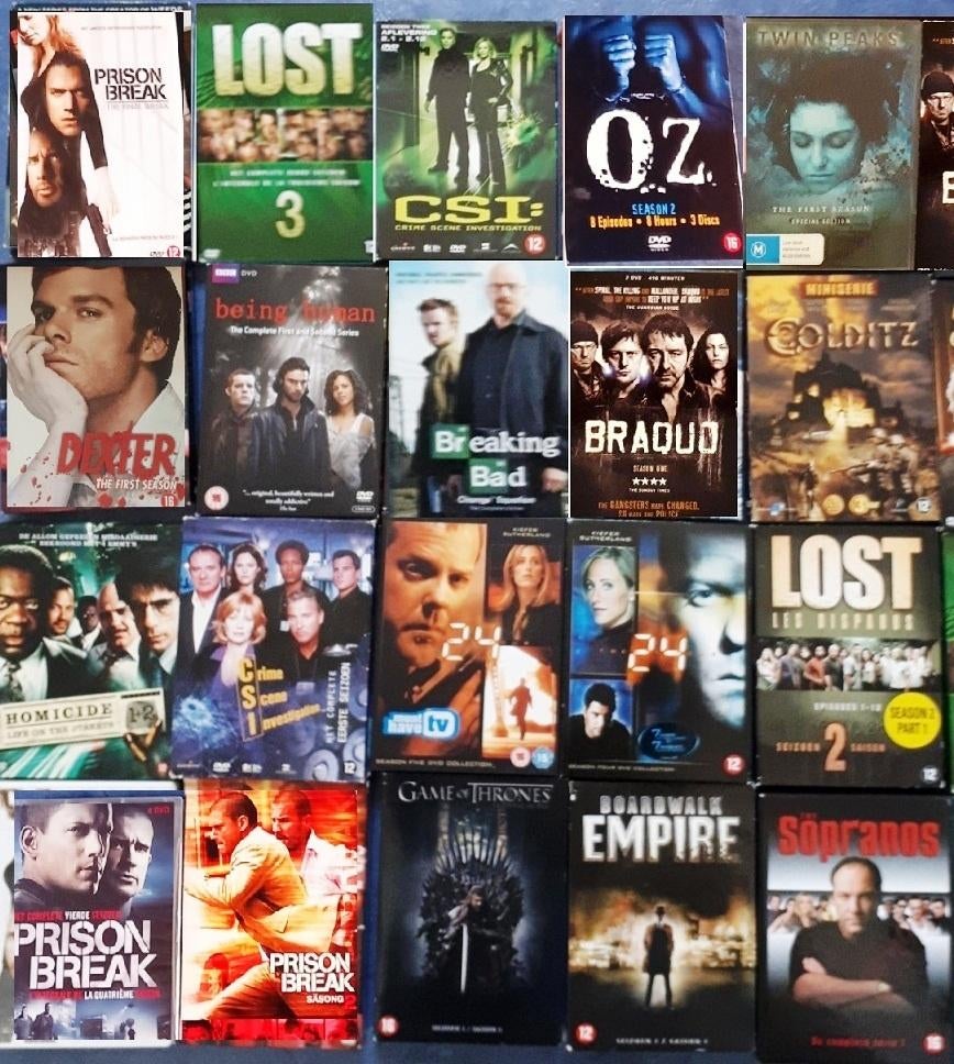 Actie oa Breaking Bad,Once upon...Colditz,OZ, Lost,Prison Br, Boxset, Ophalen of Verzenden, Zo goed als nieuw, Actie en Avontuur