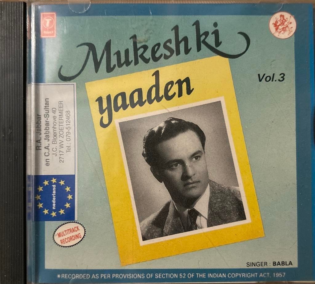 Mukesh Ki Yaaden Vol. 3 - Bollywood CD, Ophalen of Verzenden, Zo goed als nieuw, Arabisch, Boxset