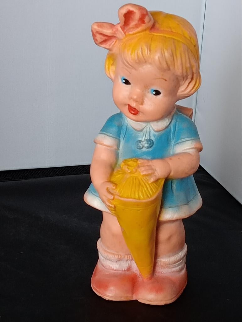 Vintage piep popje 19 cm hoog, Verzamelen, Ophalen of Verzenden, Zo goed als nieuw, Pop