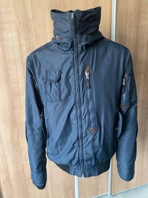 Floris Duetz winterjack jas mt. L, Maat 52/54 (L), Blauw, Ophalen of Verzenden, Zo goed als nieuw