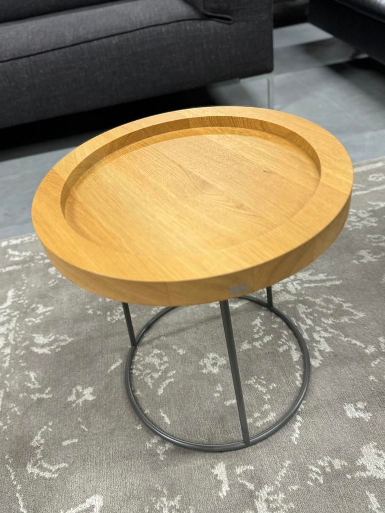 Nieuw Rolf Benz 978 bijzettafel eiken hout Design Tafel, Minder dan 55 cm, Rond, Nieuw, Ophalen of Verzenden