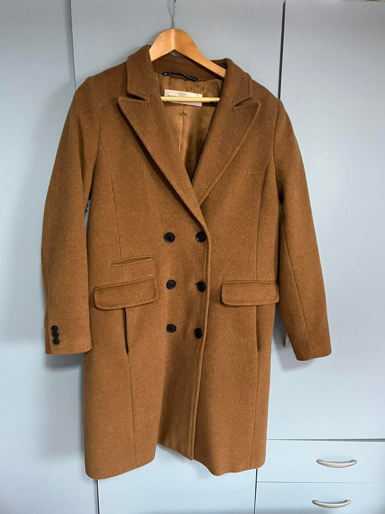 Hele mooie lange jas mantel van Inwear Copenhagen maat 38, Kleding | Dames, Jassen | Winter, Maat 38/40 (M), Bruin, Ophalen of Verzenden