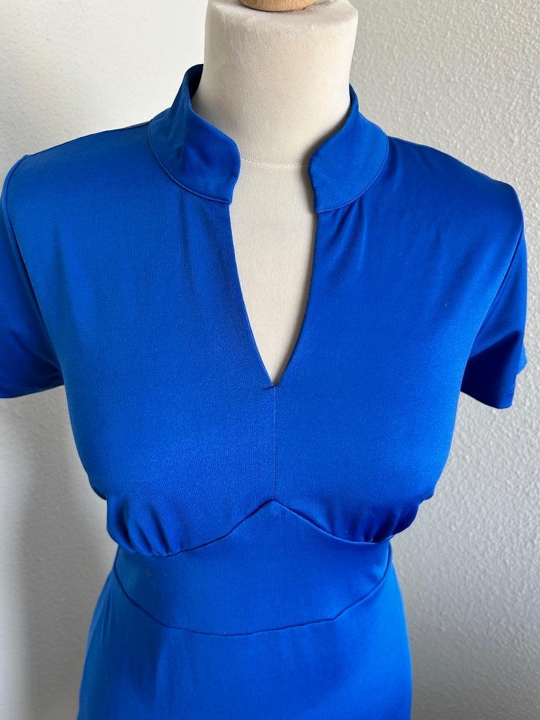 King Louie maat L Aziatische kimono jurk 3154, Blauw, Maat 42/44 (L), Ophalen of Verzenden, Zo goed als nieuw