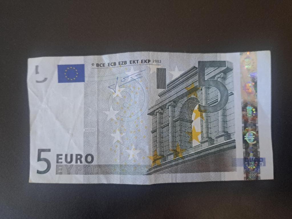 2002 Nederland 5 euro oude serie Trichet code E007, Verzenden, Euro's, Los biljet