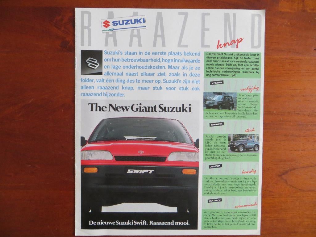 Suzuki Raaazend knap (1989) Swift Samurai Vitara Alto Carry, Ophalen of Verzenden, Nieuw, Overige merken