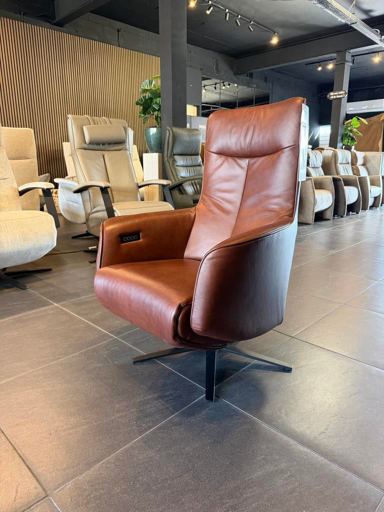 De toekomst twice 082 Relaxfauteuil met sta op., Verzenden, Nieuw, Leer, 75 tot 100 cm