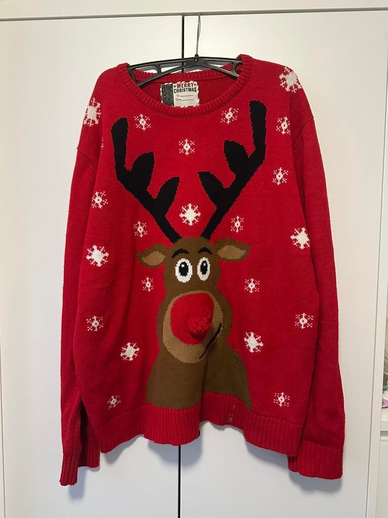 Foute kerst-trui, Ophalen of Verzenden, Gedragen, Maat 46/48 (XL) of groter, Rood