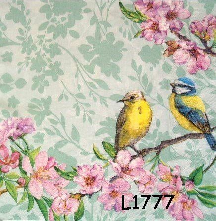 Servetten decoupage/bullet journal * vogels L1777, Verzenden, Nieuw, Materiaal