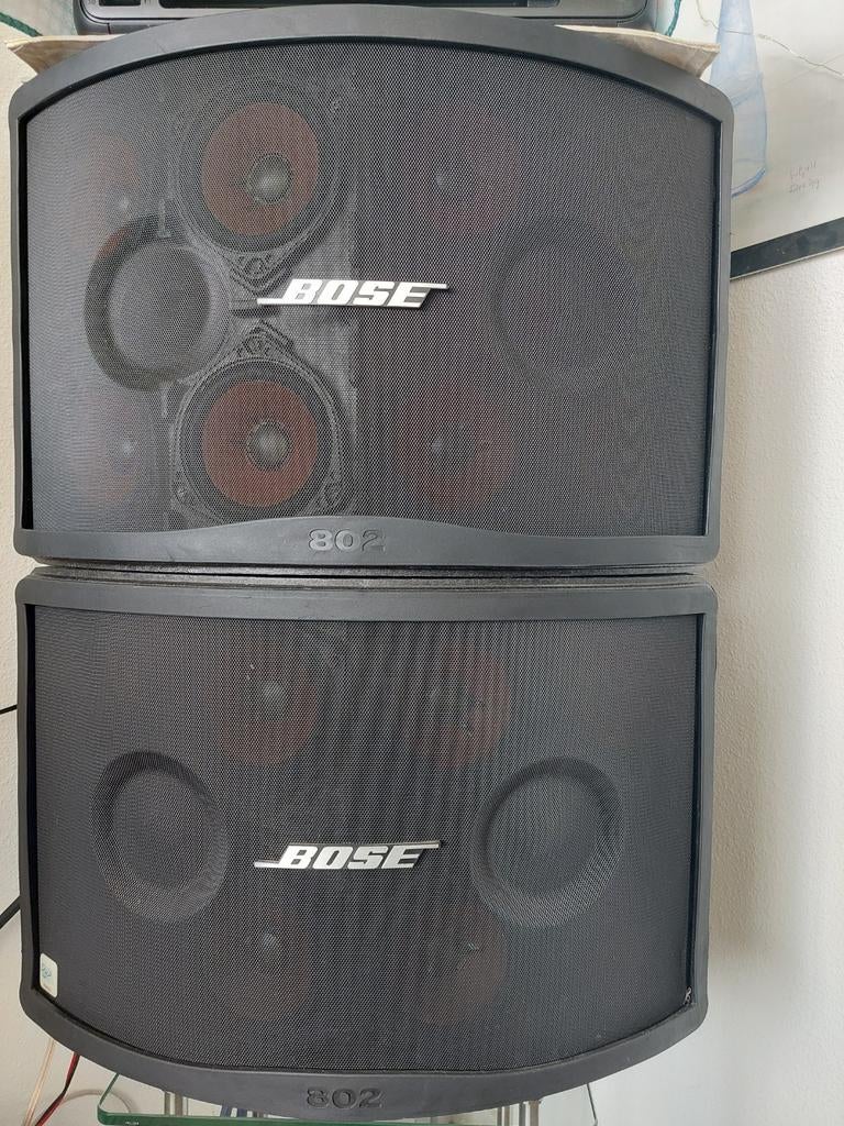 Bose 802 Serie 3 installatieset met stereo set en bekabeling, Ophalen of Verzenden, Zo goed als nieuw, Front, Rear of Stereo speakers