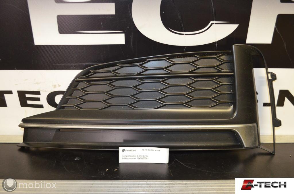 Bumperrooster Links Audi A5 F5 S-Line 16-20 8w6807681f M209, Audi, Gebruikt, Audi, Ophalen of Verzenden